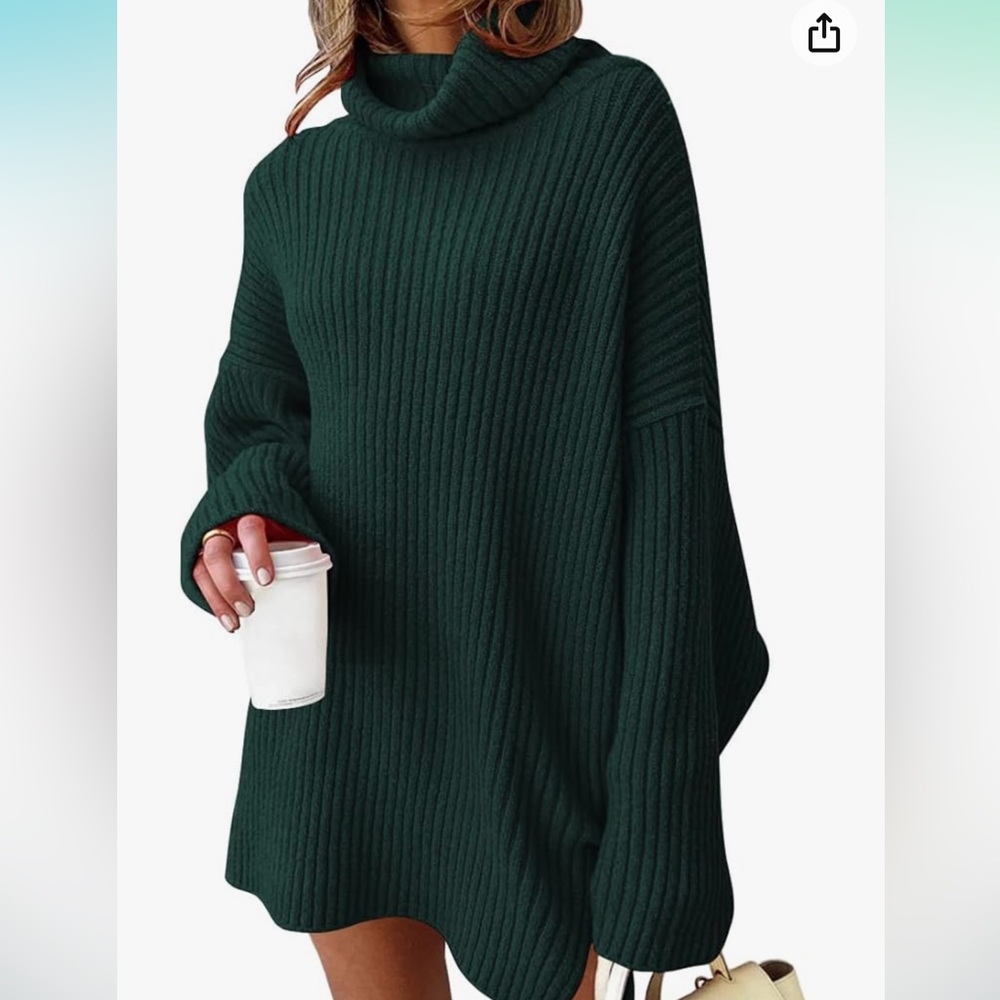 Turtleneck sweater dress